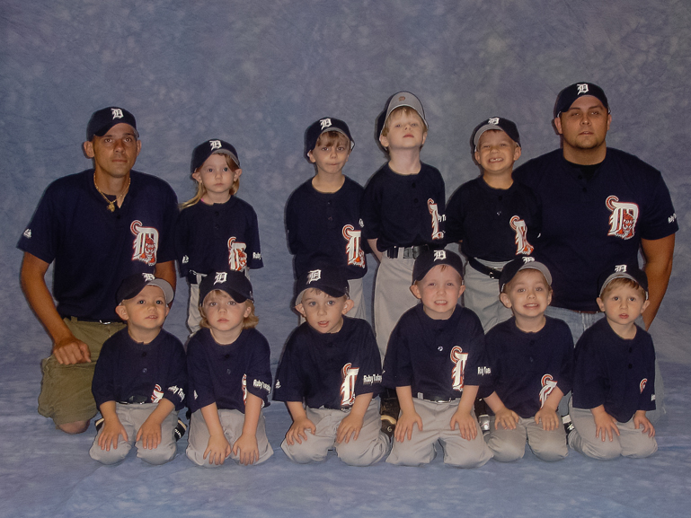Grant's first Baseball Team: Grant Kish front row, first on left.
