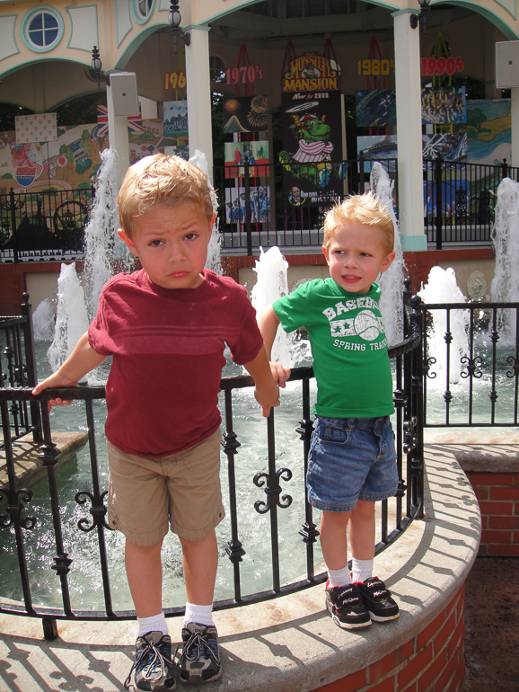 Grant and David Kish at Six Flags over Georgia