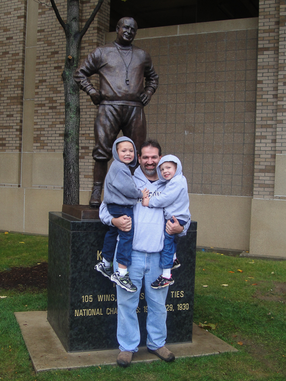 Knute Rockne, Grant, Dave & David Kish, Notre Dame Stadium