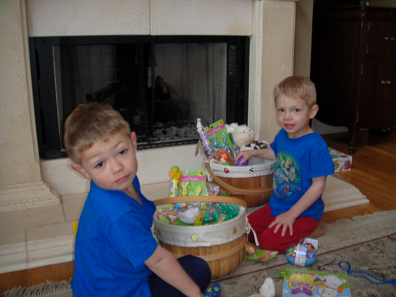 Grant & David Kish, Easter morning