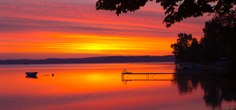 Sunrise on Torch Lake