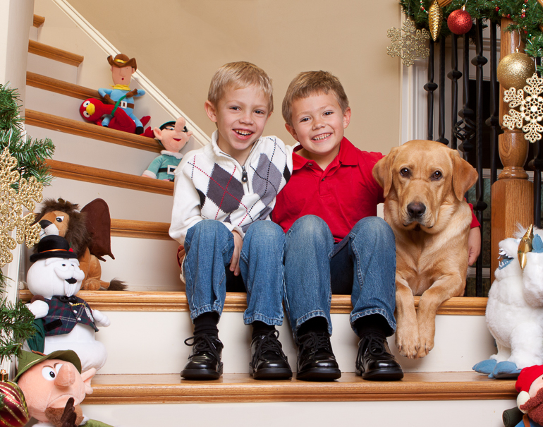 Christmas card 2011: David, Grant and Max Kish