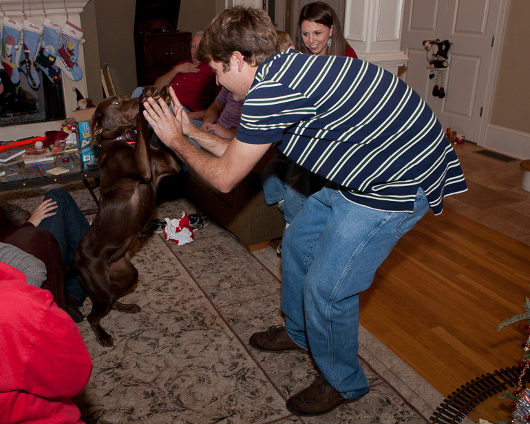 Emma high fives Jay Gibson