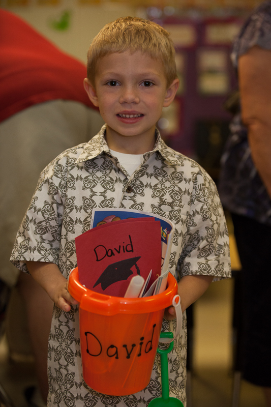 David Kish graduates kindergarten.