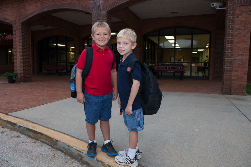 Grant & David Kish, first day of school.
