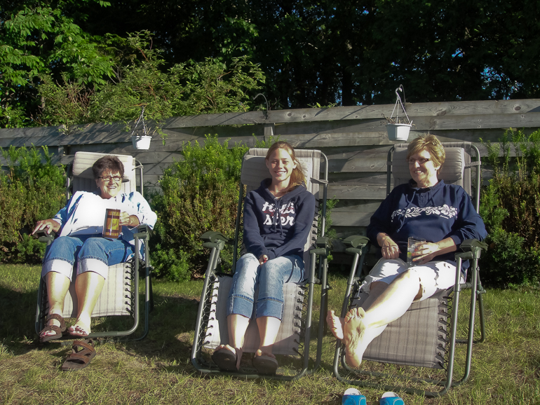 Sandy Parks, Brittany Baehr and Dian Crites, Torch Lake