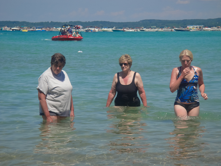 Sandy Parks, Dian Crites, Kris Crites, Torch Lake