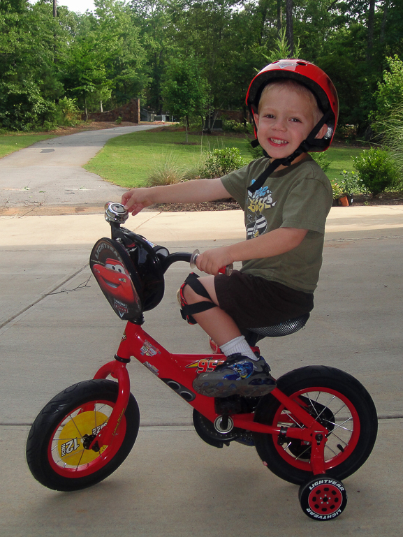 David Kish on his first bike.