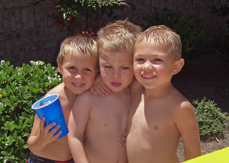 Camden Layler, ?, Grant Kish, Grant's 5th birthday party.