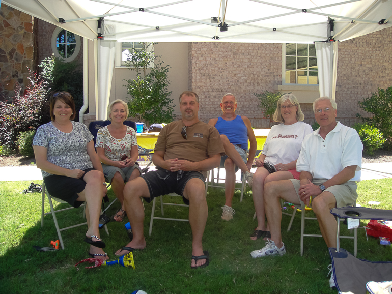 Kristi, Terri Liegh, Joe, Dan, Becky & Bill Gibson, Grant's 5th Birthday Party