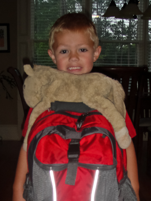 Grant Kish & Horse on their first day of Kindergarten.