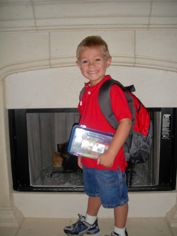 Grant Kish's first day of Kindergarten