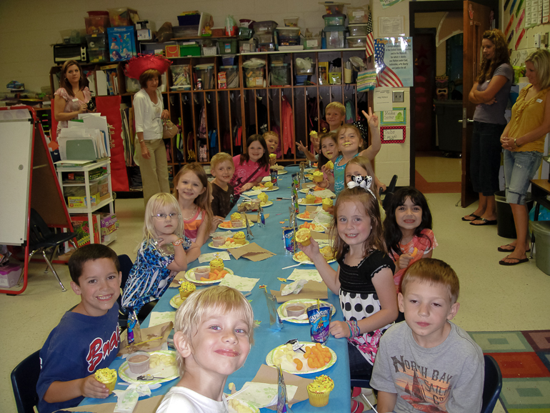 South Douglas Elementary School: Mrs. Pearce's Class.  Grant Kish last on left.