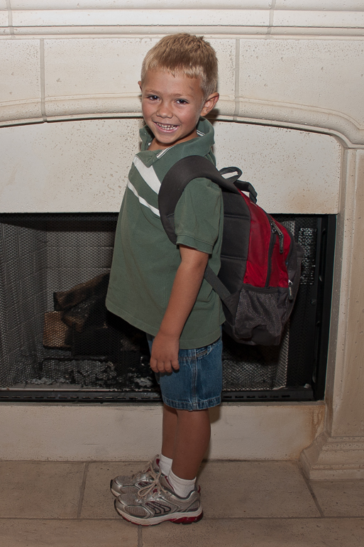 Grant Kish's first day in the First Grade.