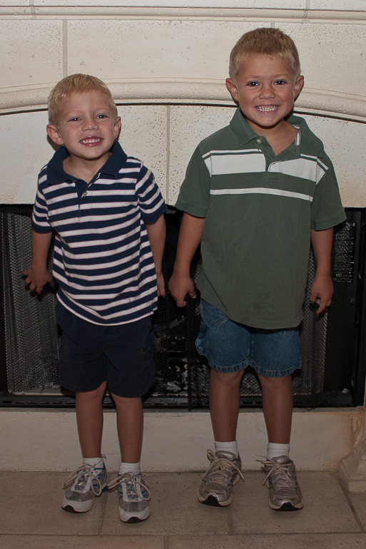 Grant & David on first day of school.