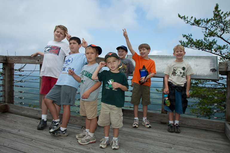 Grant & David Kish with Pack 39 at Bald Rock, Cheaha State Park, AL.