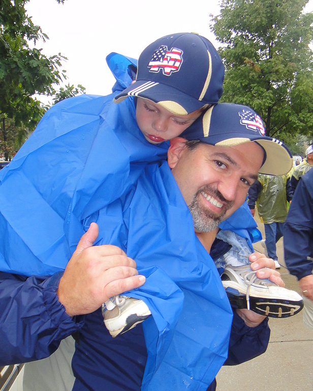 David & Dave Kish outside Notre Dame Stadium