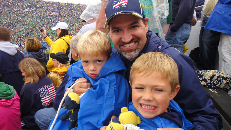 David, Dave & Grant Kish, Notre Dame Stadium