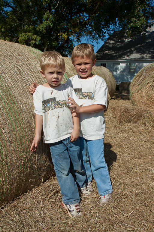 David & Grant Kish, Hay Maze, Old Baker Farm, Harpersville, AL.