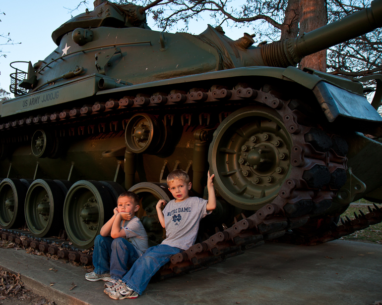 Grant & David Kish with Sherman Tank, South Bend, IN