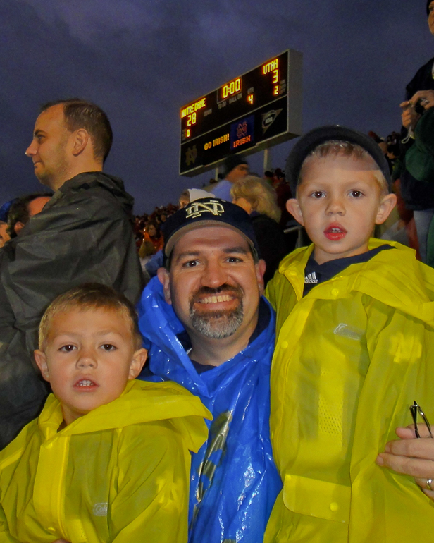 Grant, Dave & David Kish, Notre Dame Stadium, ND vs. Utah