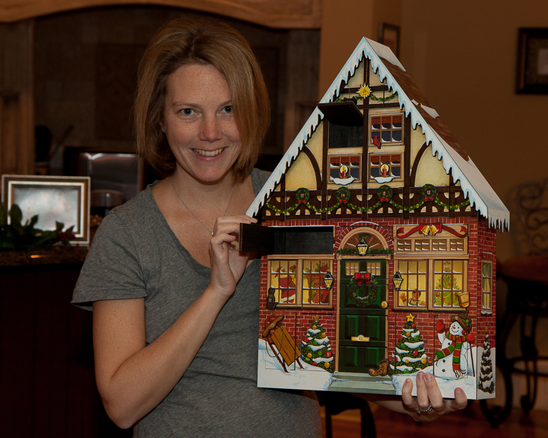 Leigh Kish & her Advent Calendar.